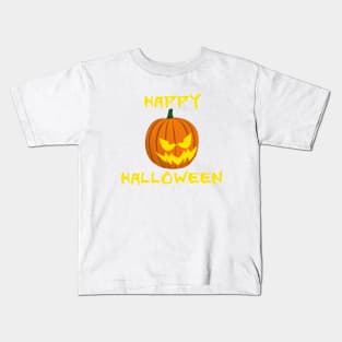 Happy Halloween Scary Smile Jack O Lantern Kids T-Shirt